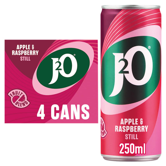 J2O Apple & Raspberry Cans 4 x 250ml — image 1