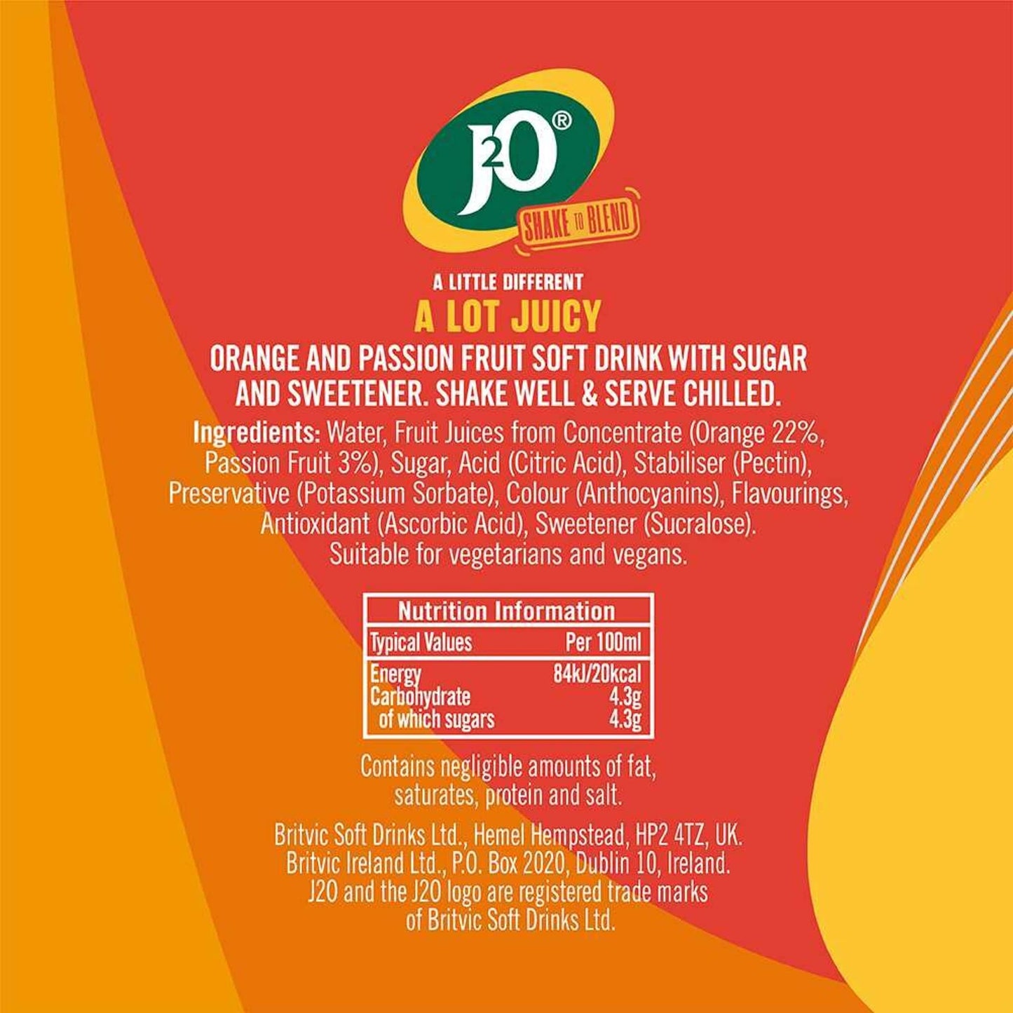 J2O Orange & Passion Fruit 10x275ml — image 4