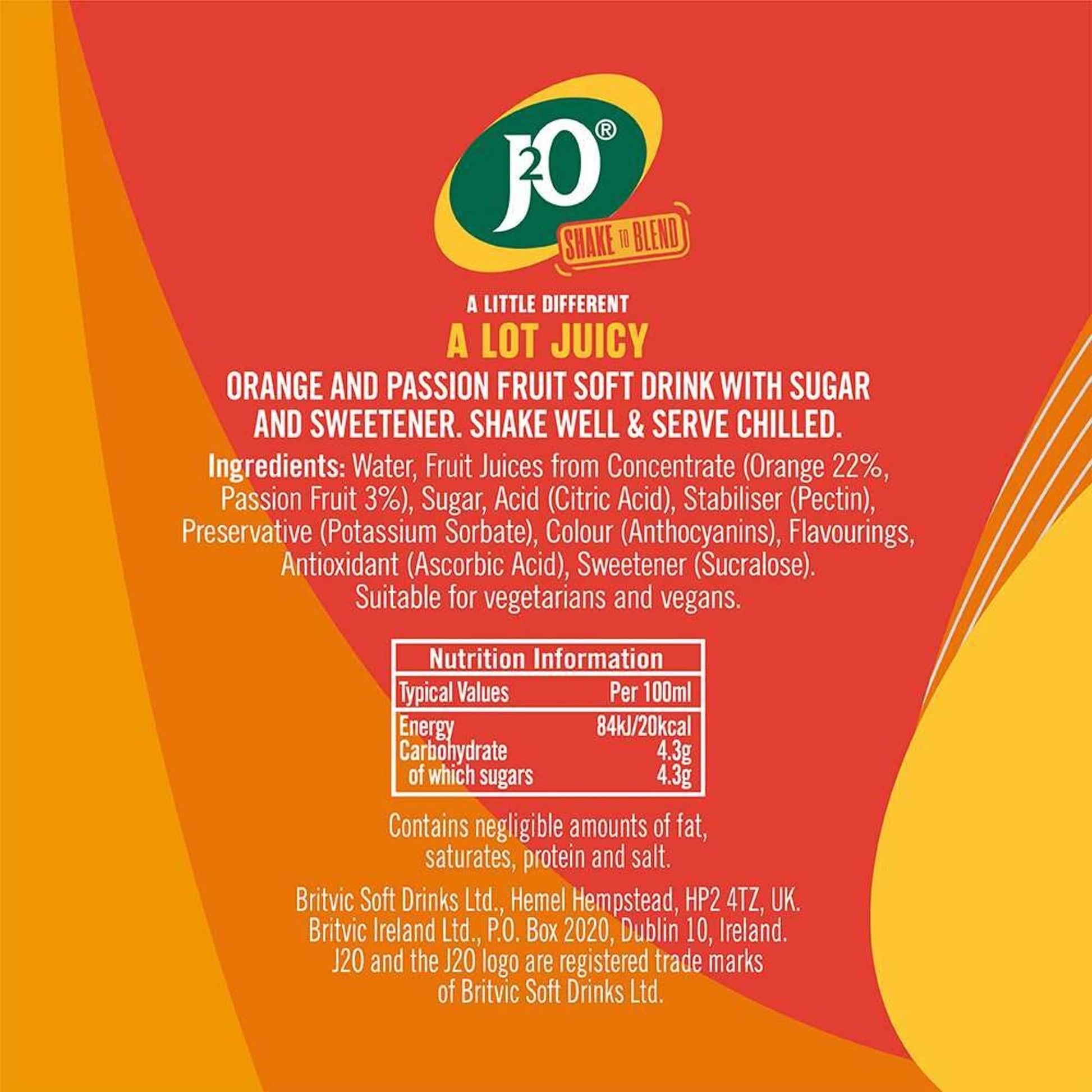 J2O Orange & Passion Fruit 10x275ml — image 4