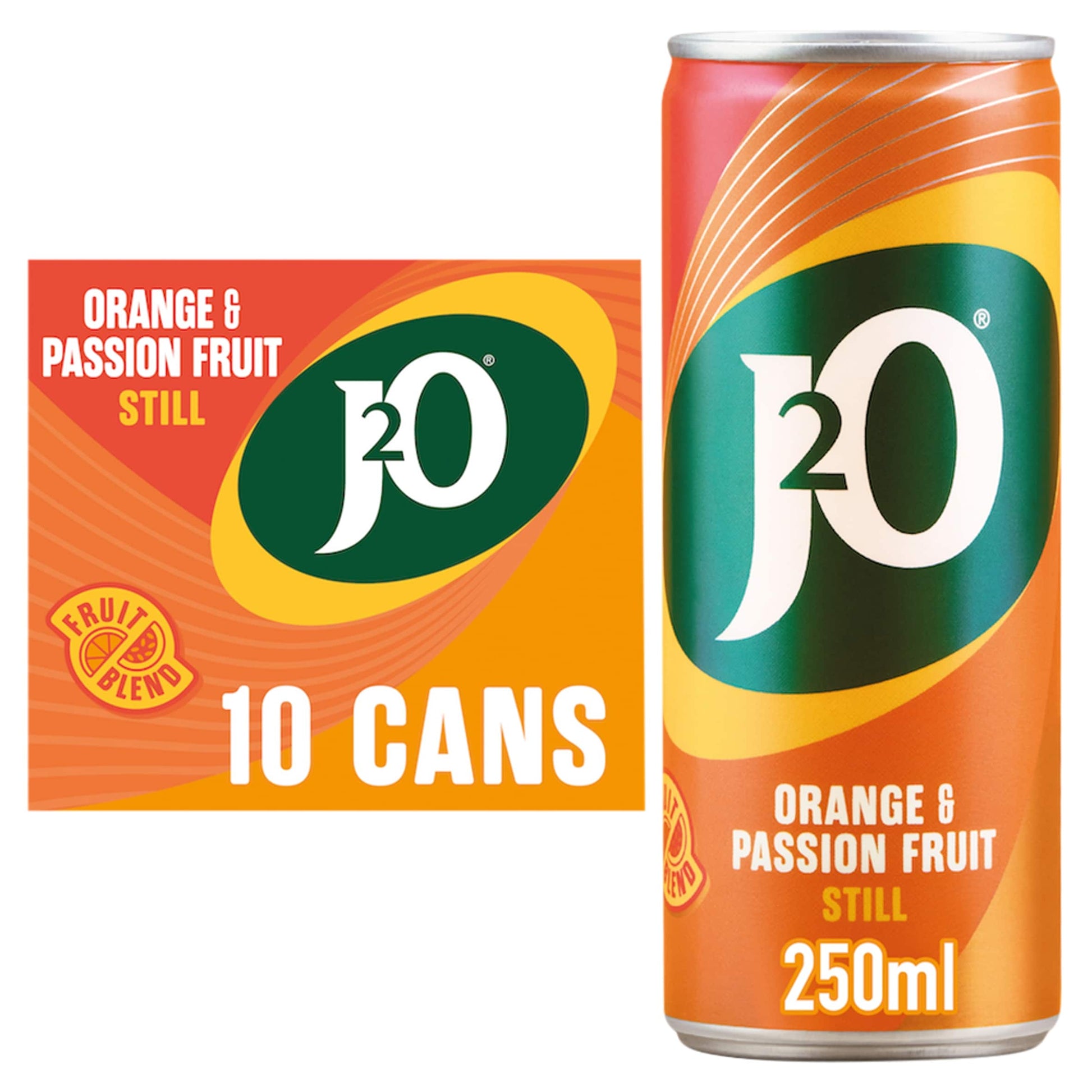 J2O Orange & Passionfruit 10x250ml Cans — image 1