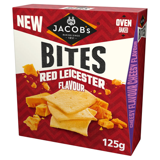 Jacob's Bites Crackers - Red Leicester Flavour 125g — image 1