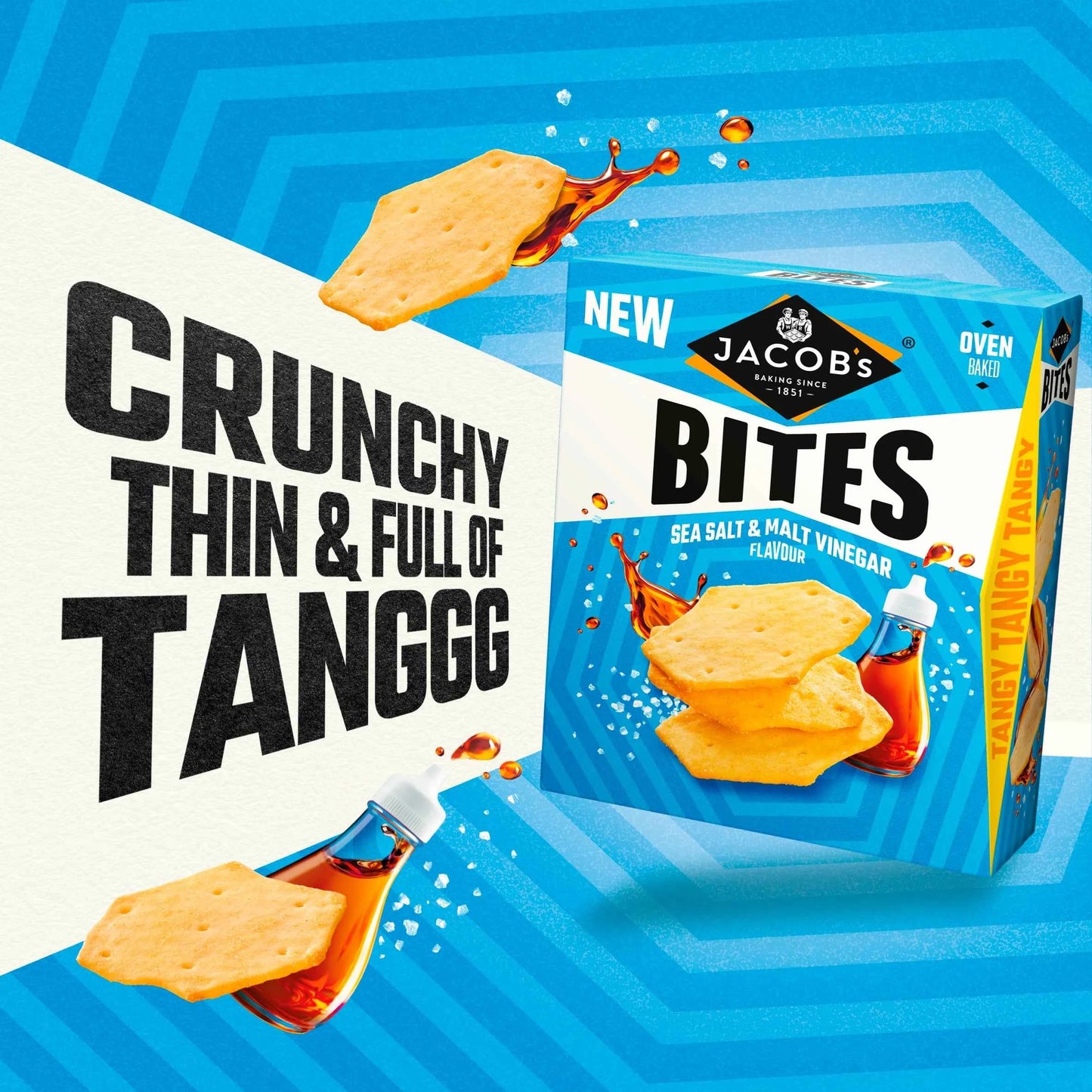 JACOB'S Bites Sea Salt &malt Vinegar 125g