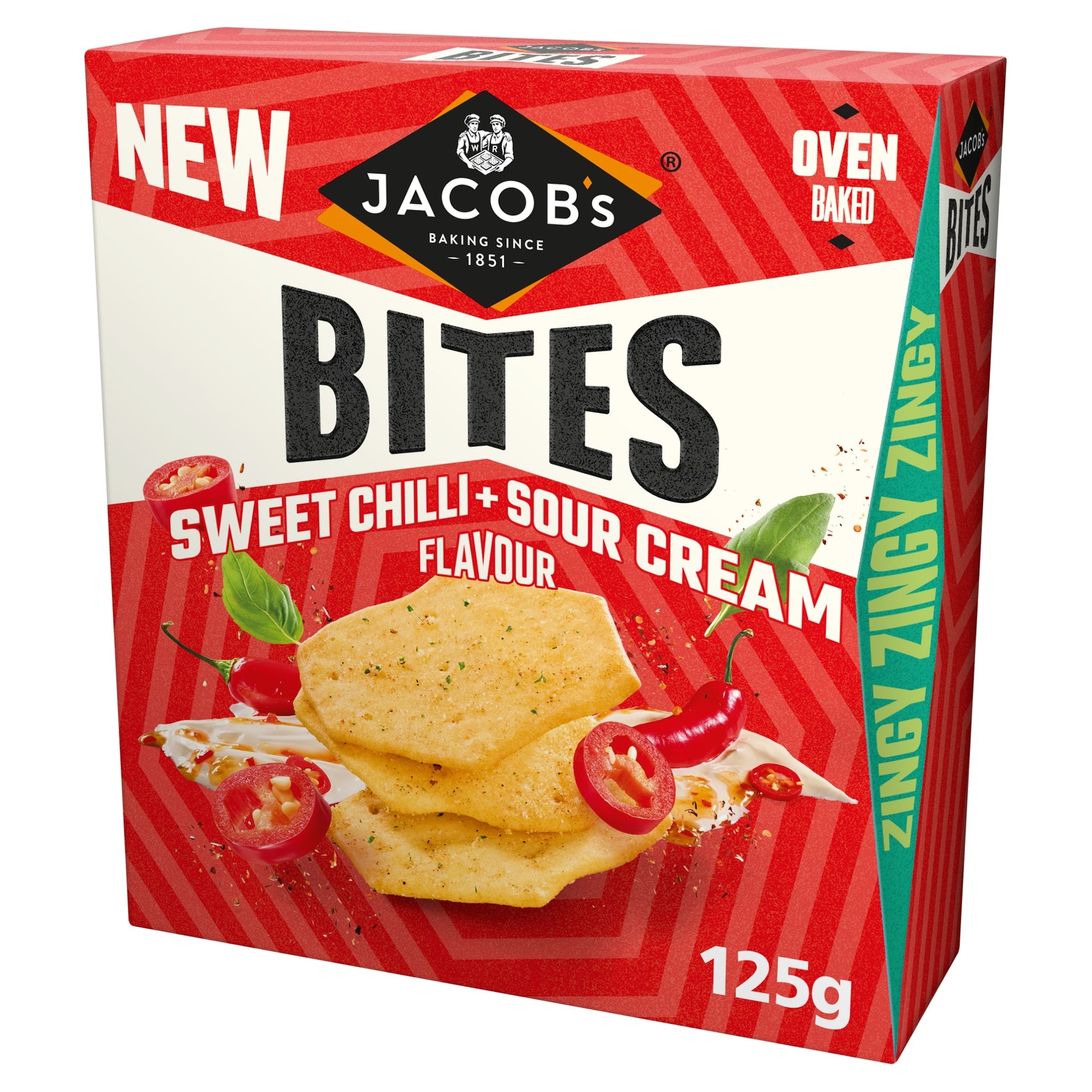 Jacob's Bites Sweet Chilli & Sour Cream Crackers 125g — image 1
