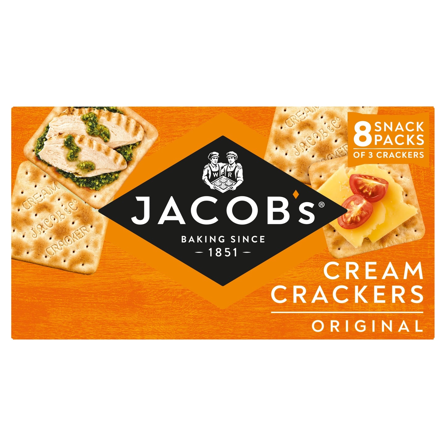 Jacob's Cream Cracker Multipack 8 Snack Packs 185g — image 1