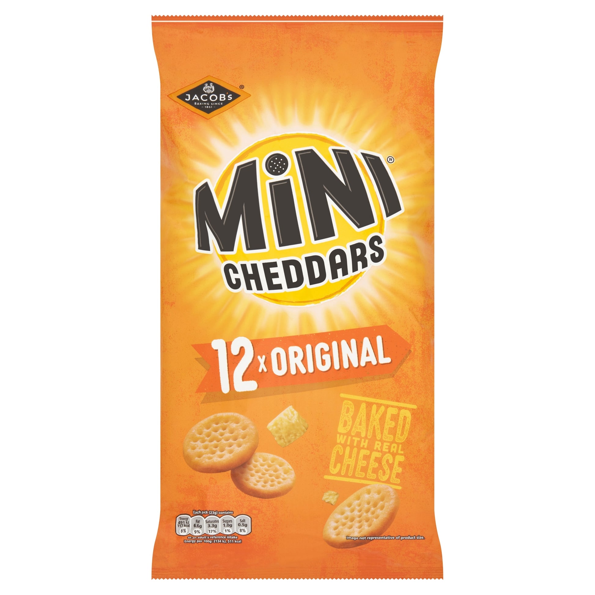 Jacob's Mini Cheddars Original Multipack Snacks 12x23g — image 1
