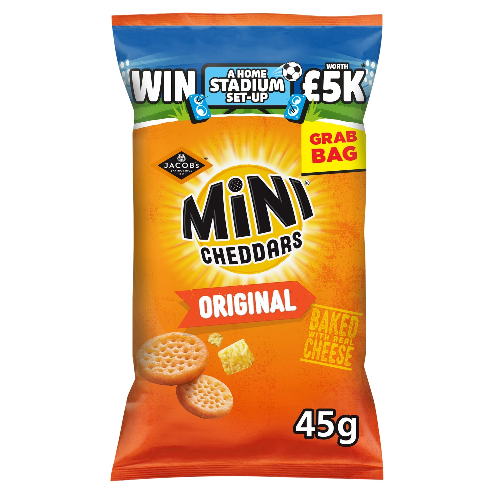 Jacob's Mini Cheddars Original Snacks Grab Bag 45g — image 1