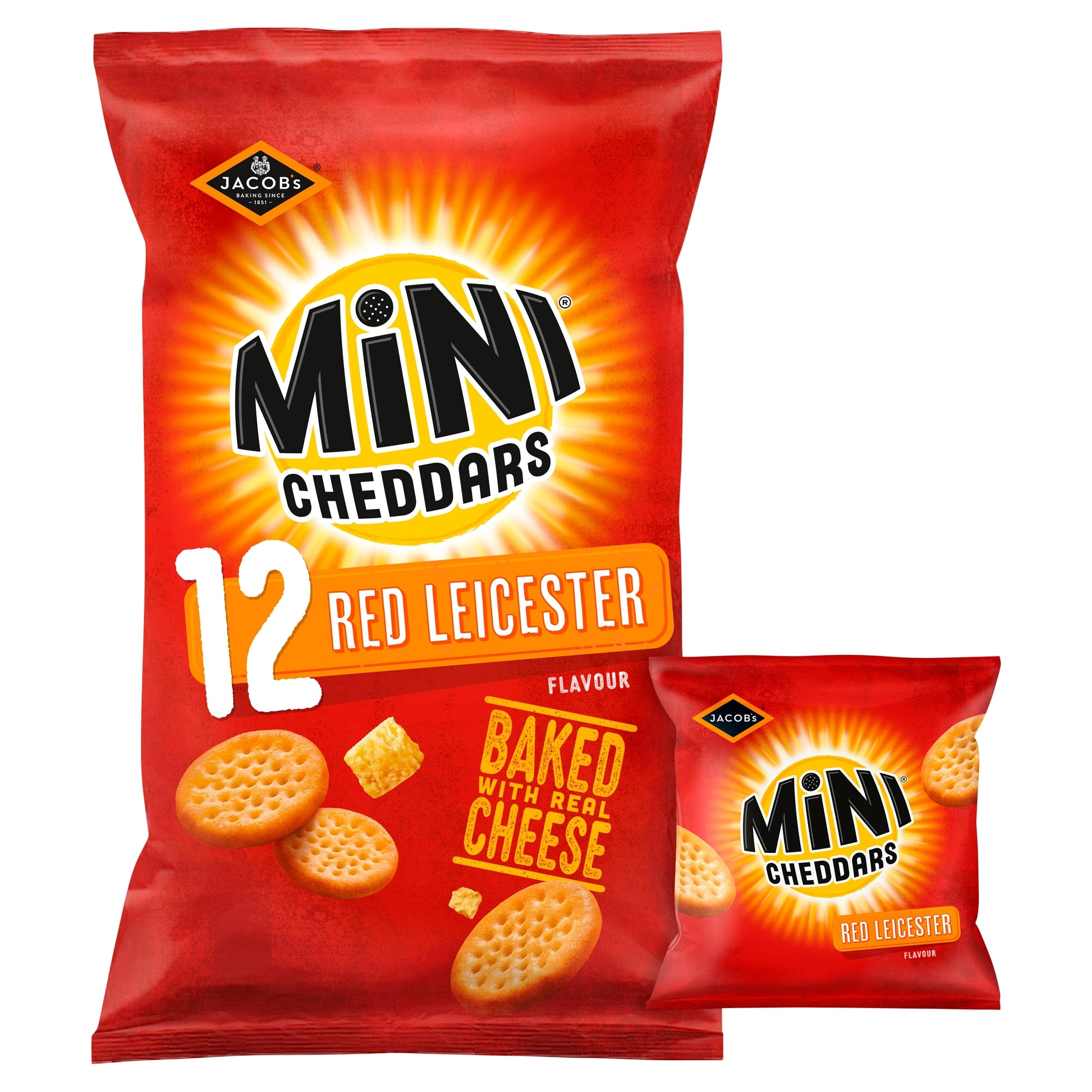 Jacob's Mini Cheddars Red Leicester Multipack Snacks 12x23g — image 2