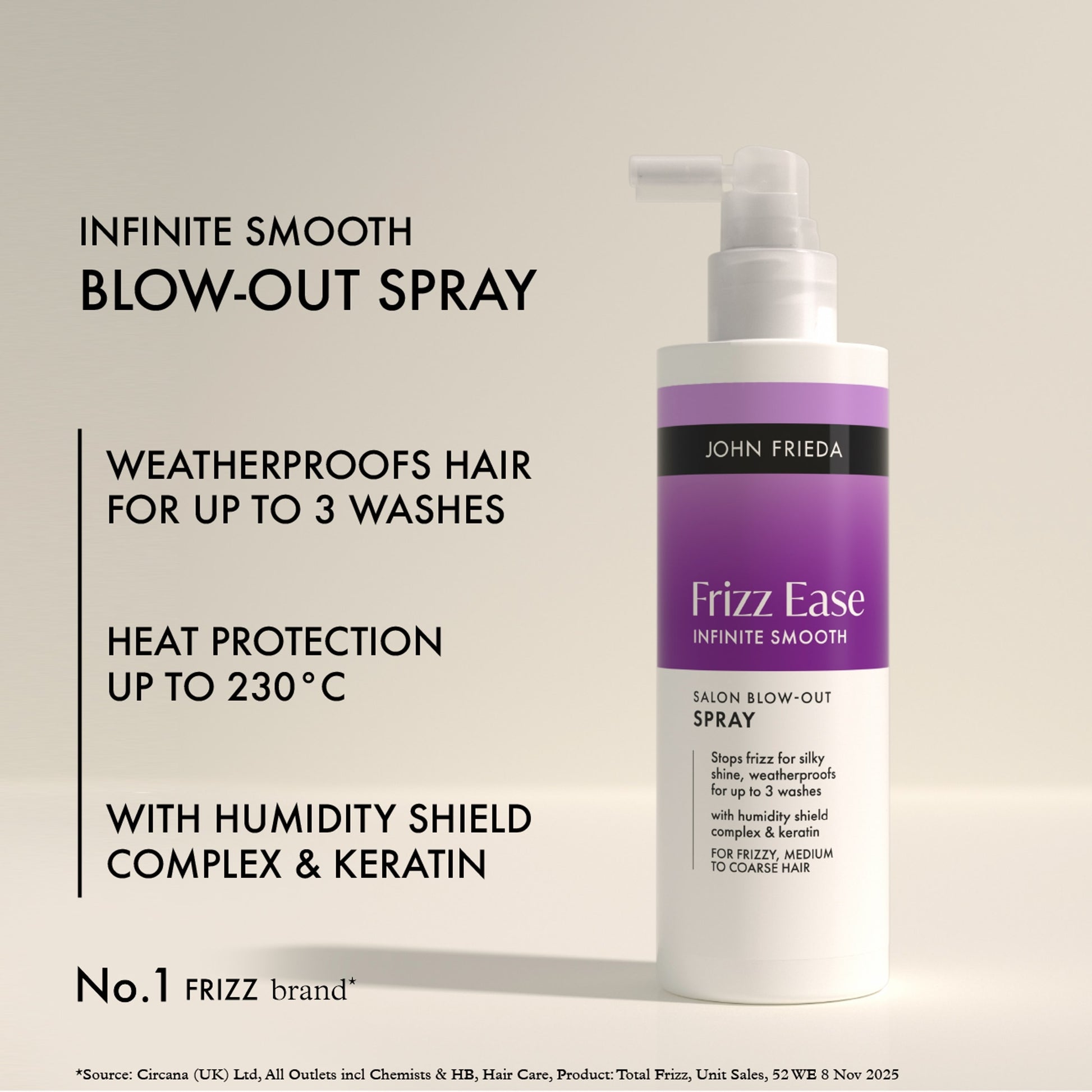 John Frieda Frizz Ease Infinite Smooth Blow Out Spray 200ml — image 2