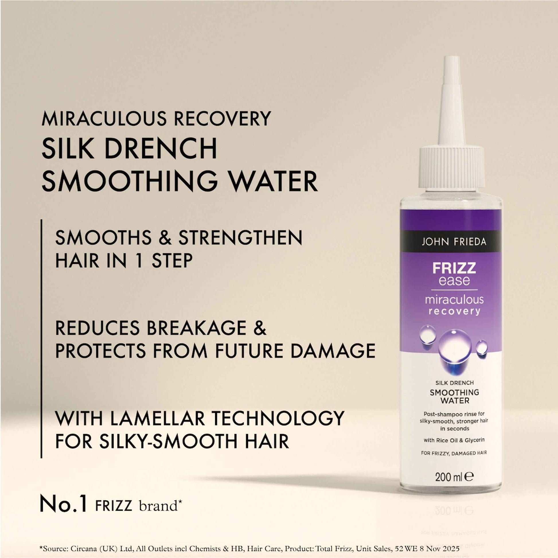 JOHN FRIEDA Frizz Ease Miraculous Recovery Smoothing Water 200ml