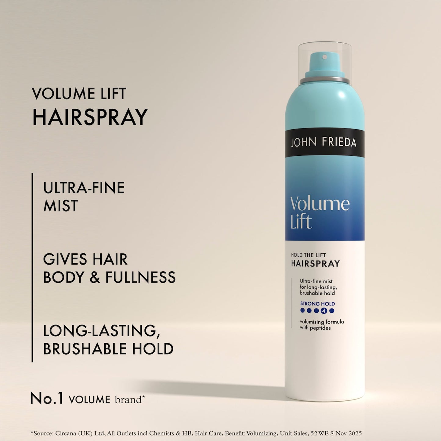 John Frieda Volume Lift Hold The Lift Hairspray 250ml — image 3