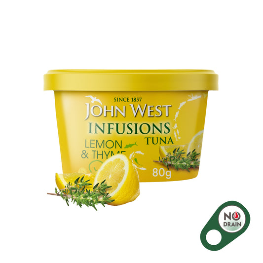 John West Lemon & Thyme No Drain Tuna Infusions 80g — image 1