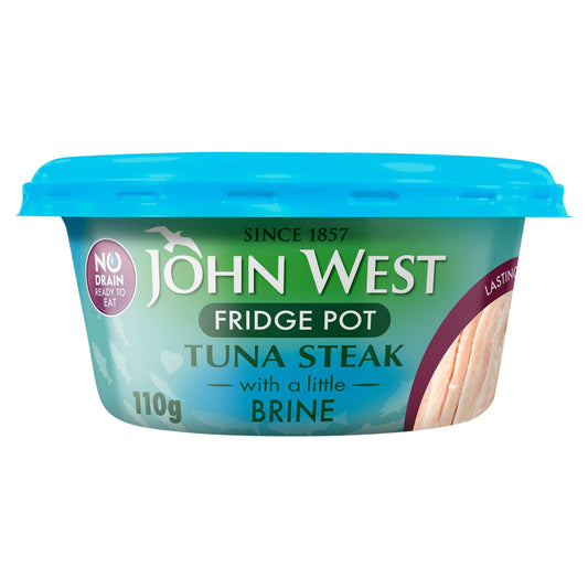 John West No Drain Fridge Pot Tuna Steak with a Little Brine 110g — image 1