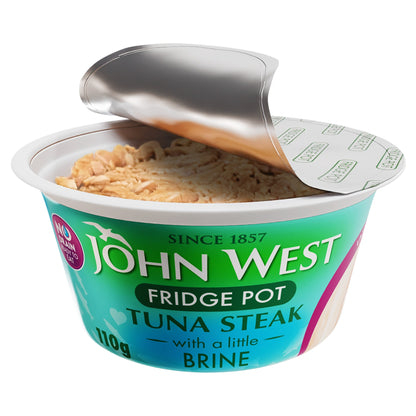 John West No Drain Fridge Pot Tuna Steak with a Little Brine 110g — image 2