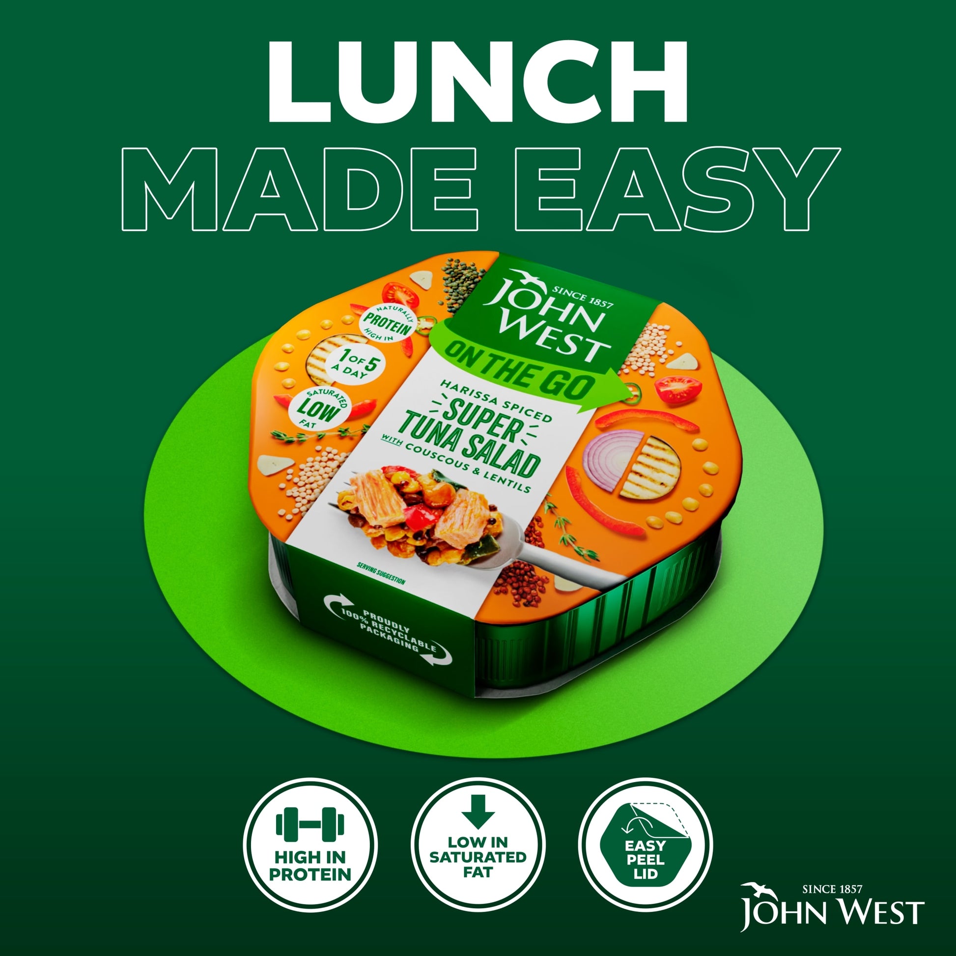 John West On The Go Harissa Spiced Super Tuna Salad 220g — image 2