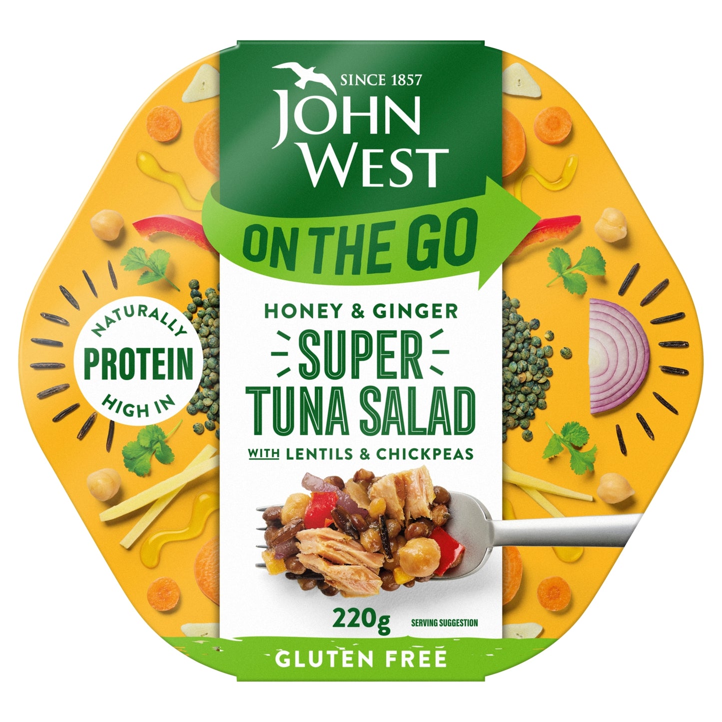 John West On The Go Super Tuna Salad - Honey & Ginger 220g — image 1