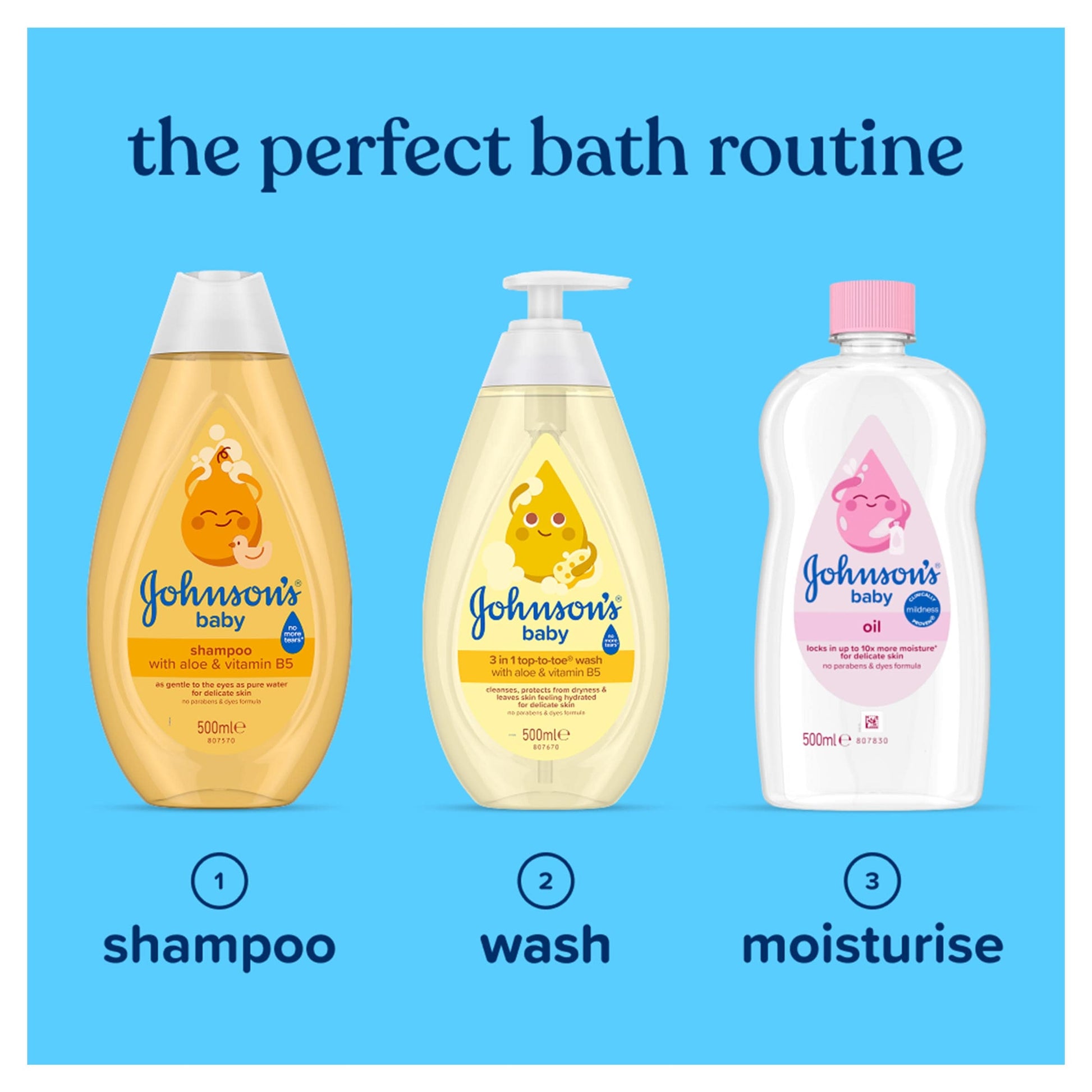 Johnson's Baby Oil 500 ml Moisturising Baby Oil to Protect Delicate Skin — image 2