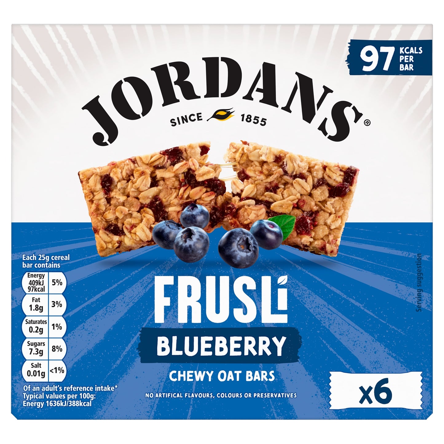 Jordans Frusli Blueberry Cereal Bars 150g — image 1