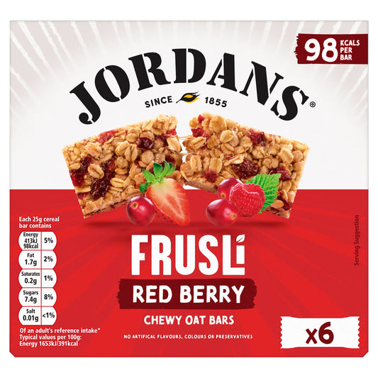 Jordans Frusli Red Berry Cereal Bars 6 x 25g — image 1