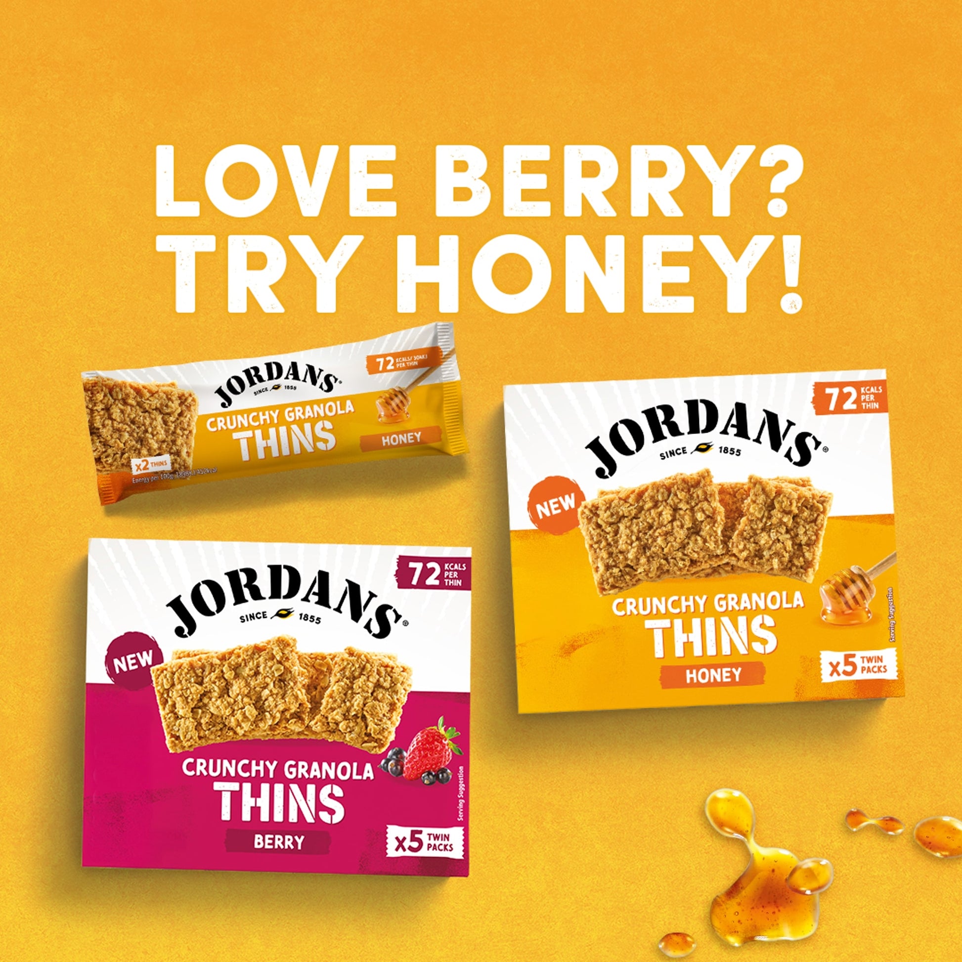 Jordans Granola Thins Mixed Berry Oat Cereal Snack Bars 160g — image 4