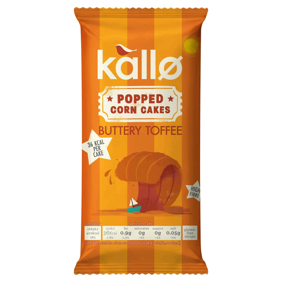 kallo Butter Toffee Popped Corn Cakes 125g