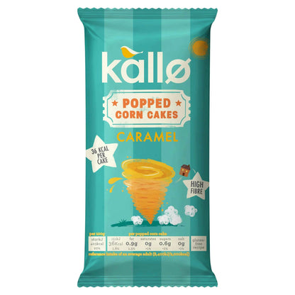 kallo Caramel Popped Corn Cakes 125g