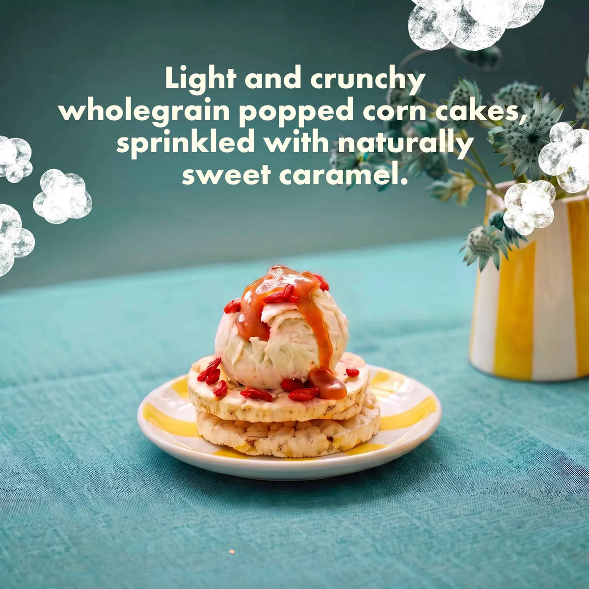 kallo Caramel Popped Corn Cakes 125g