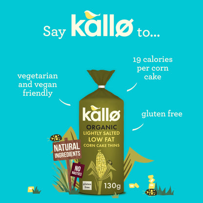 Kallo Lightly Salted Low Fat Corn Cakes 130g — image 2