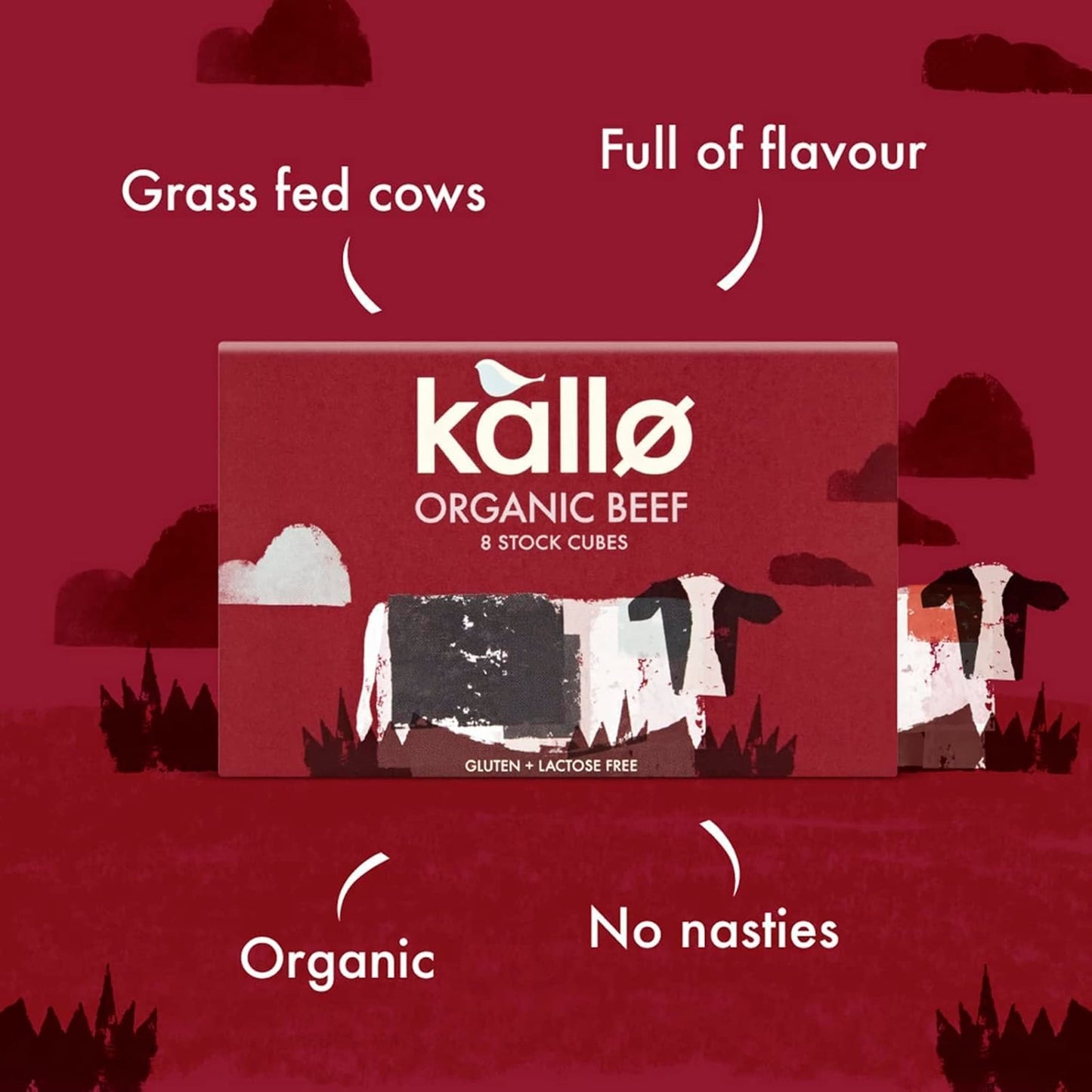 Kallo Organic Beef Stock Cubes 8 Pack 88g — image 2
