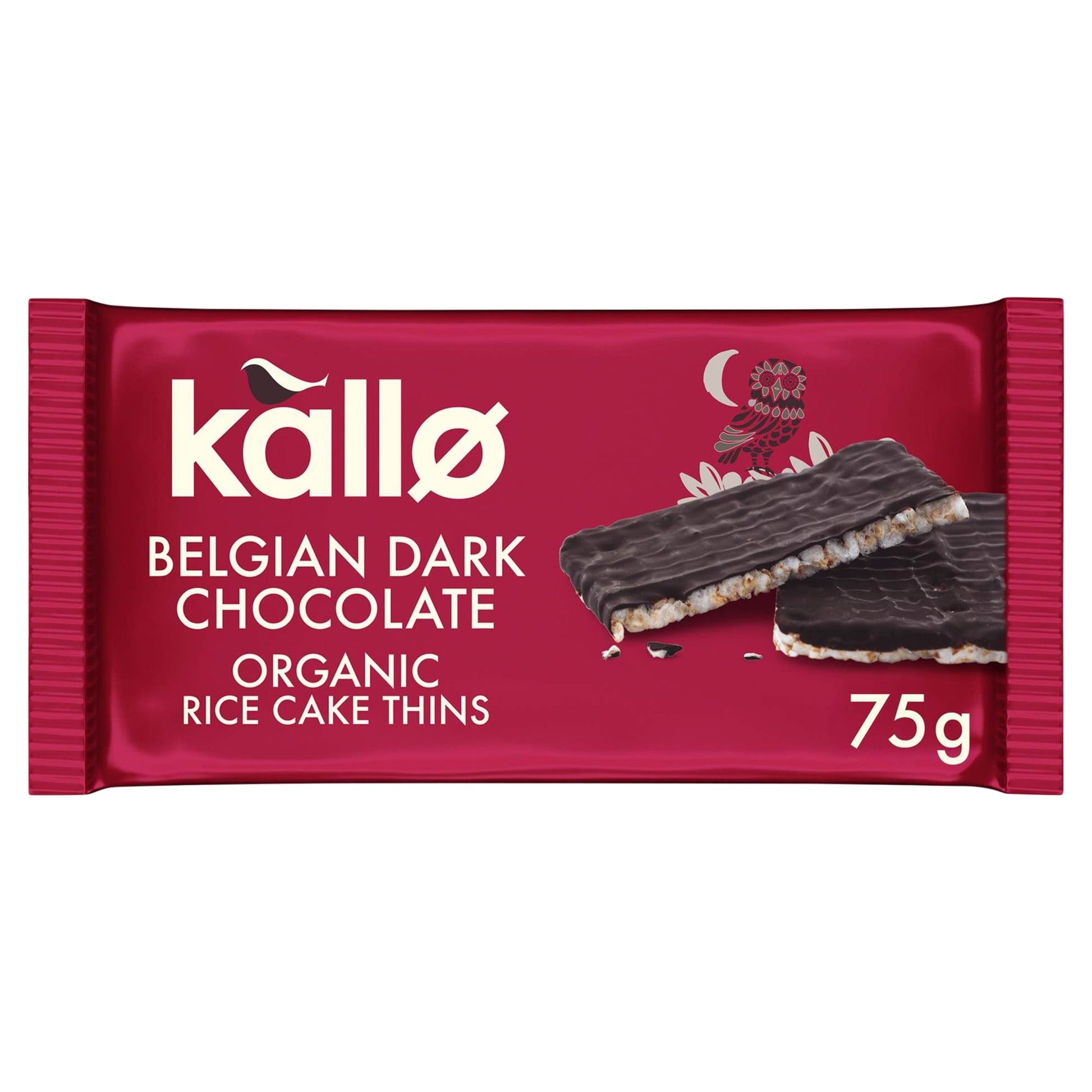 Kallo Organic Belgian Dark Chocolate Rice Cake Thins 75g — image 1