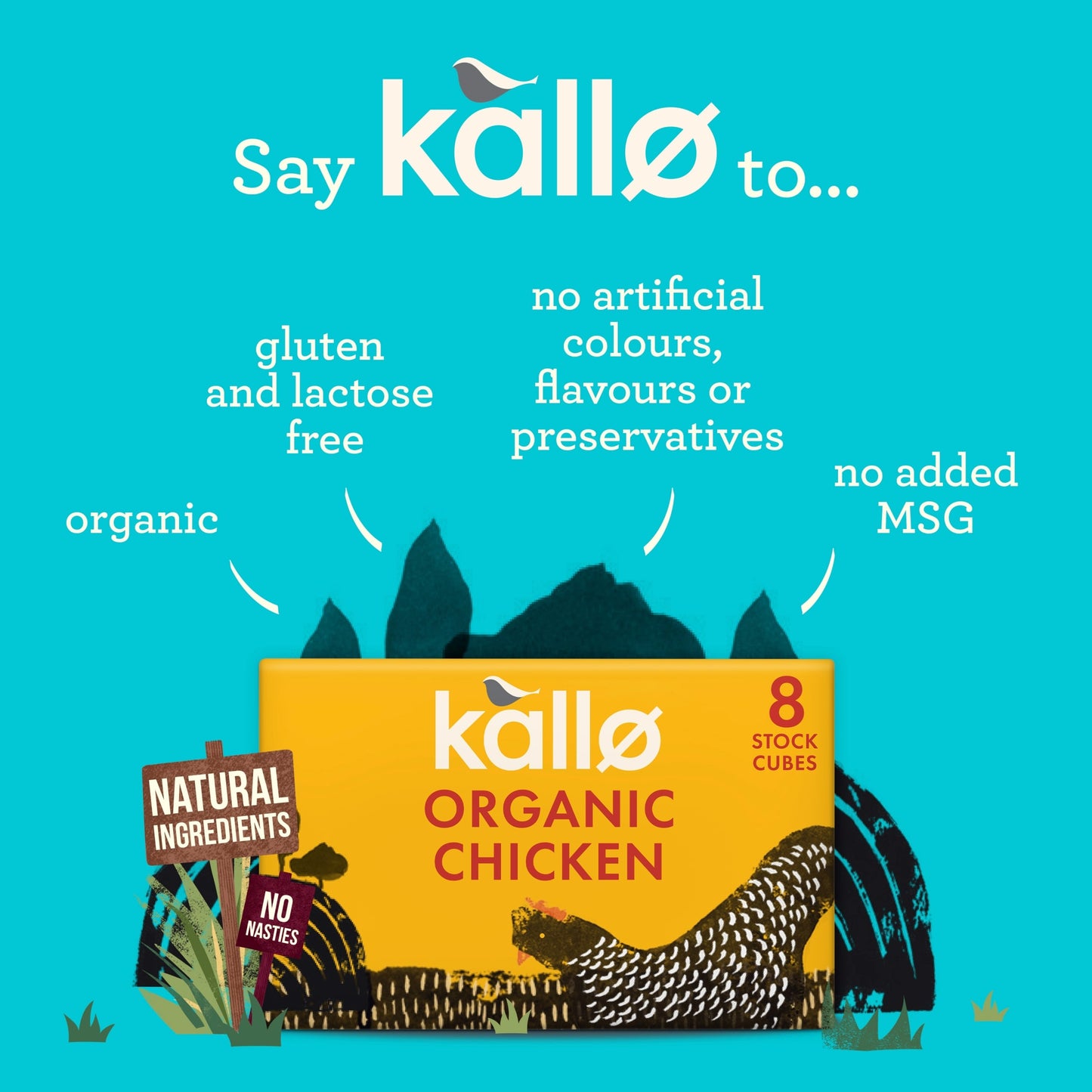 Kallo Organic Chicken Stock Cubes 8Pk 88G — image 2