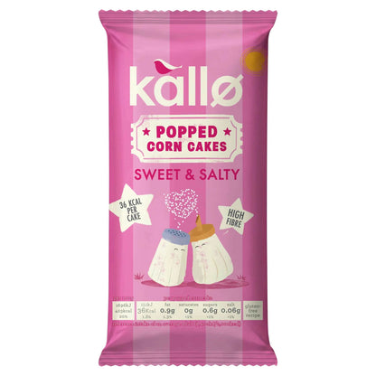 kallo Sweet & Salty Popped Corn Cakes 125g