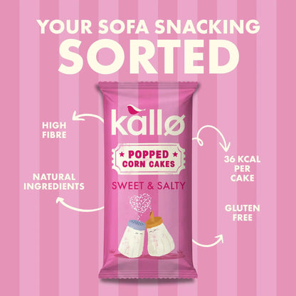 kallo Sweet & Salty Popped Corn Cakes 125g
