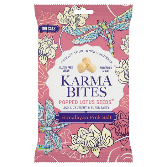 Karma Bites Popped Lotus Seeds - Himalayan Pink Salt 25g — image 1