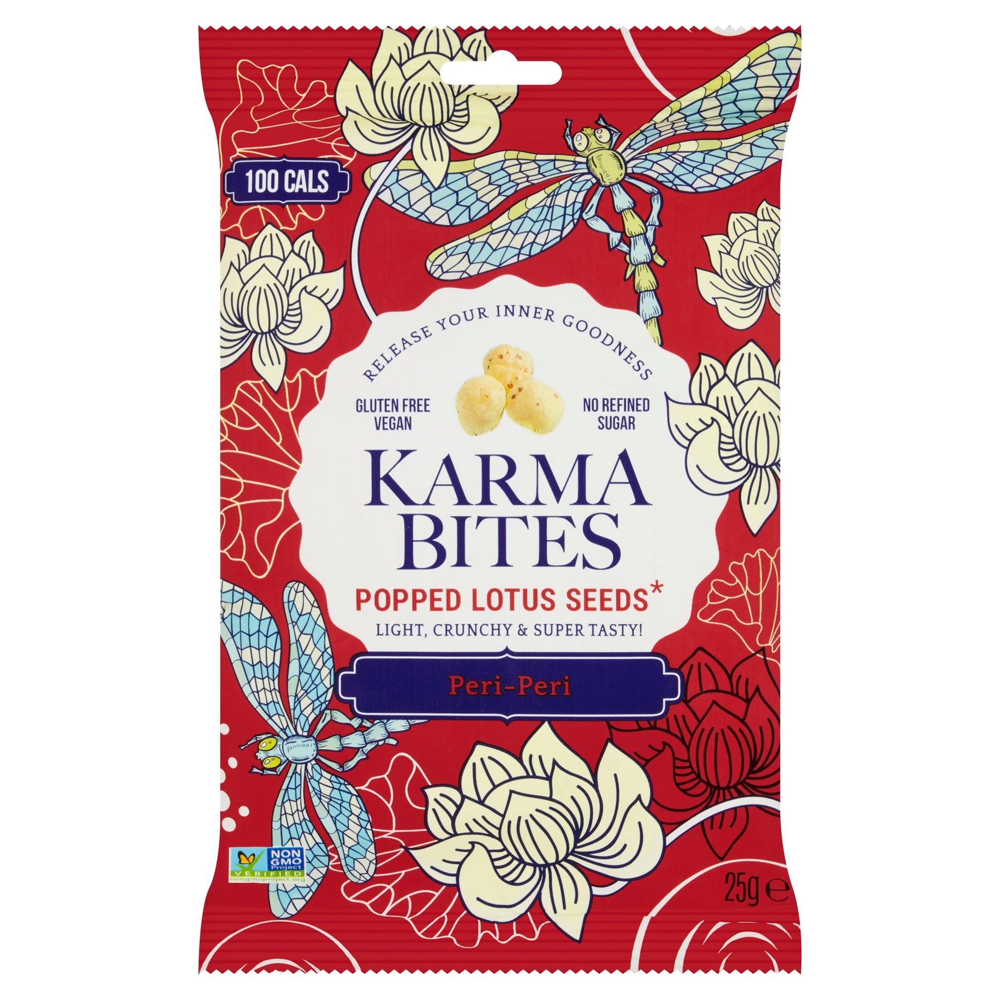 Karma Bites Popped Lotus Seeds Peri-Peri 25G — image 1