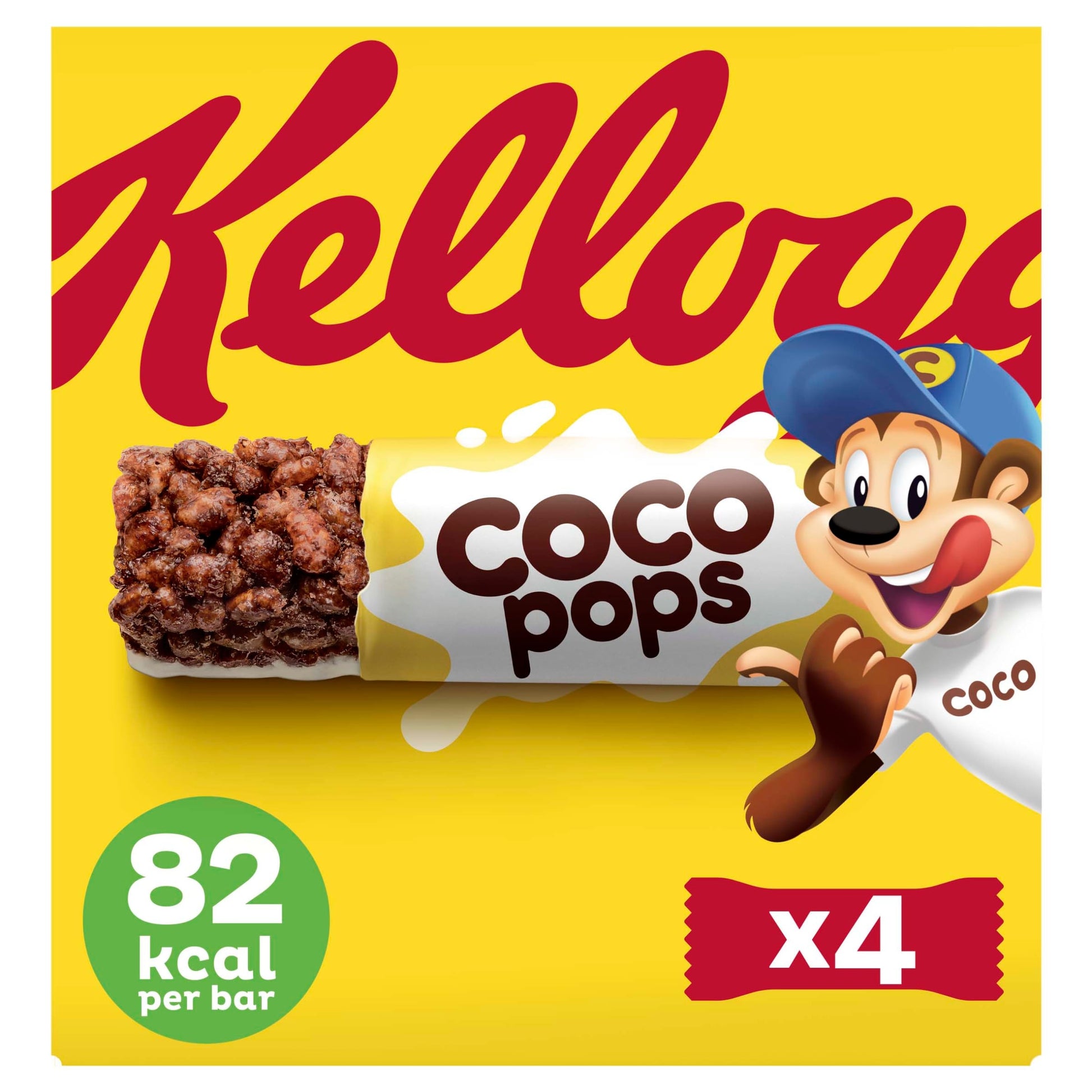 Kellogg's Coco Pops Chocolate Cereal Milk Snack Bars 4x20g — image 1