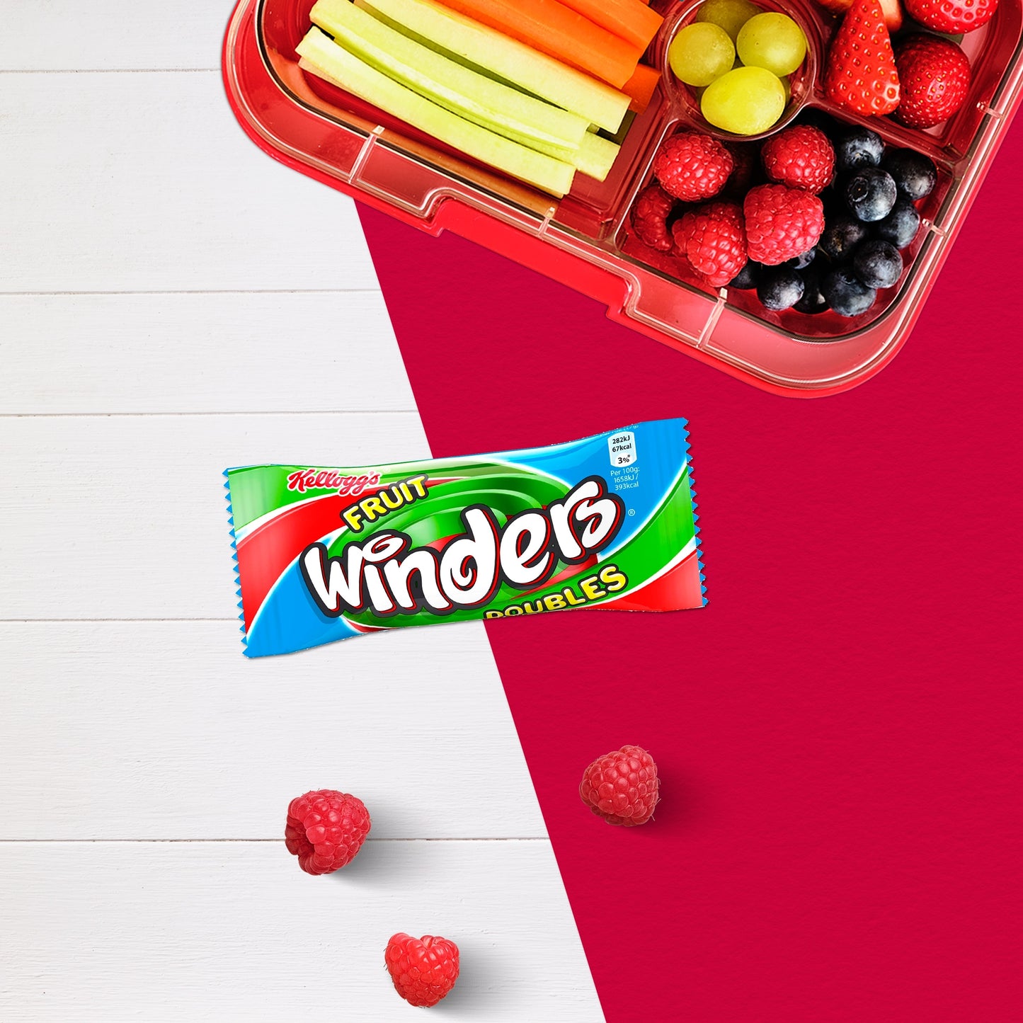Kellogg's Fruit Winders Doubles Strawberry & Apple Snack Rolls 5x17g — image 3