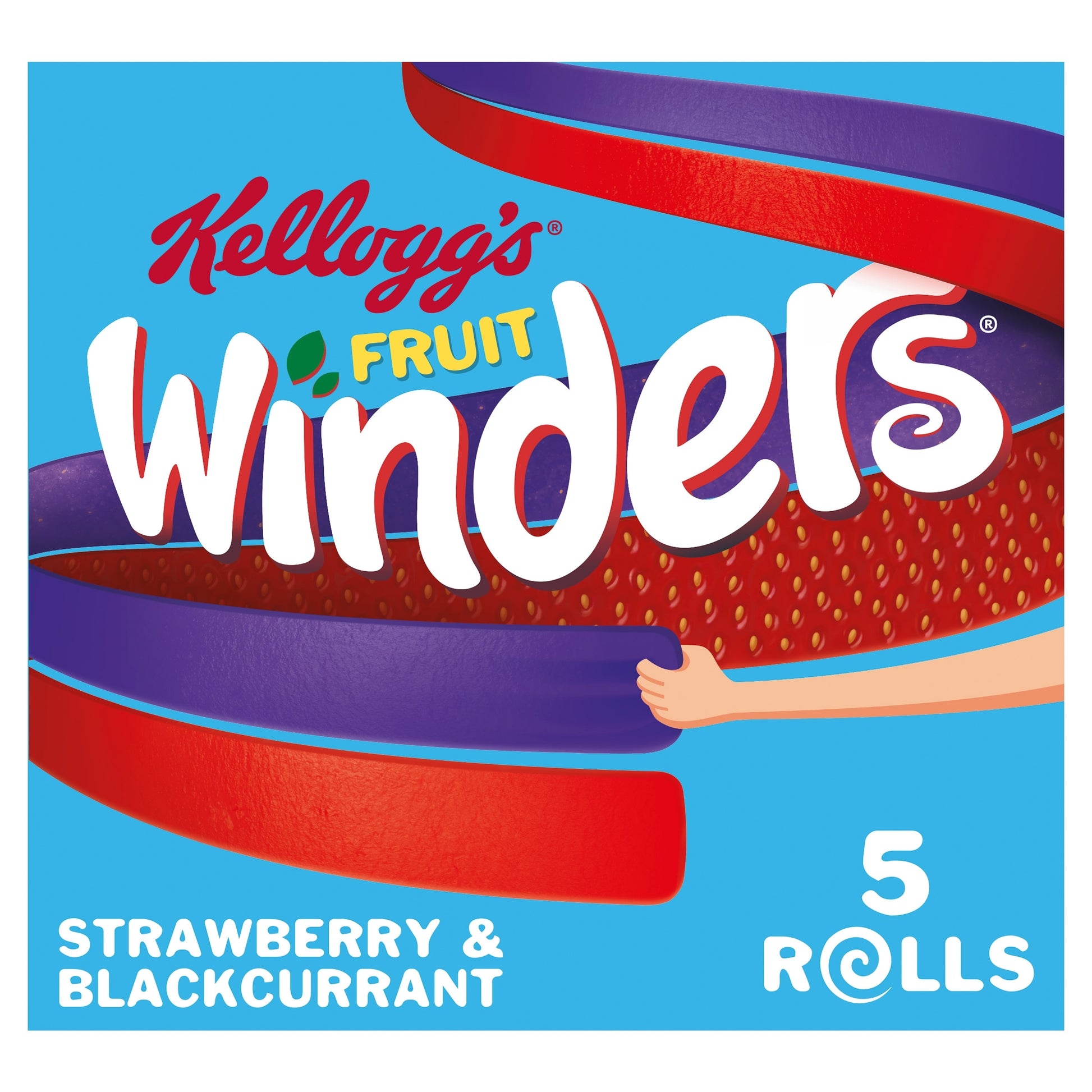 Kellogg's Fruit Winders Doubles Strawberry & Blackcurrant Snack Rolls 5x17g — image 1