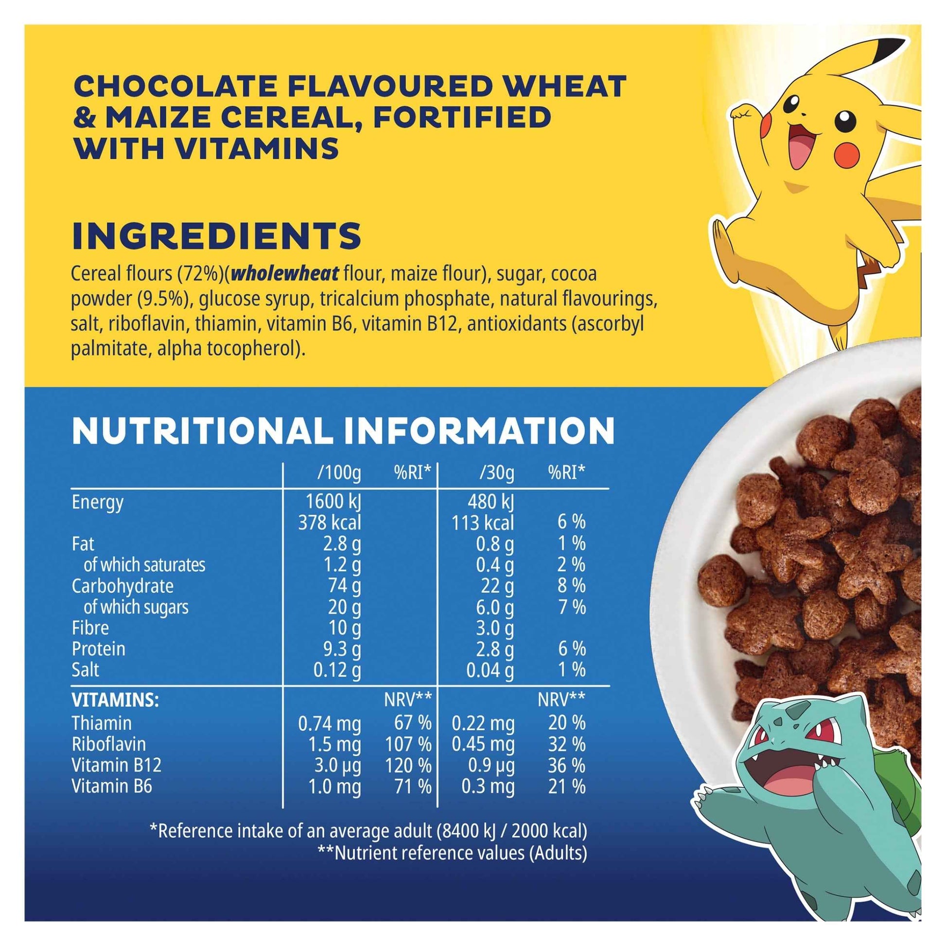 Kellogg's Pokémon Chocolate Flavour Cereal 350g