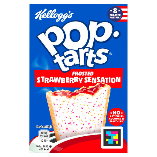 Kellogg's Pop Tarts Strawberry Sensation Pastry Snacks 8x48g — image 1
