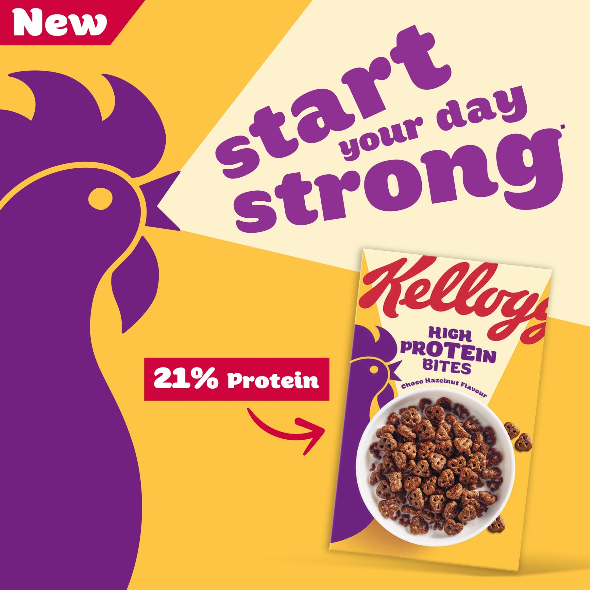 Kellogg's Protein Bites Choco Hazelnut Breakfast Cereal 400g — image 3
