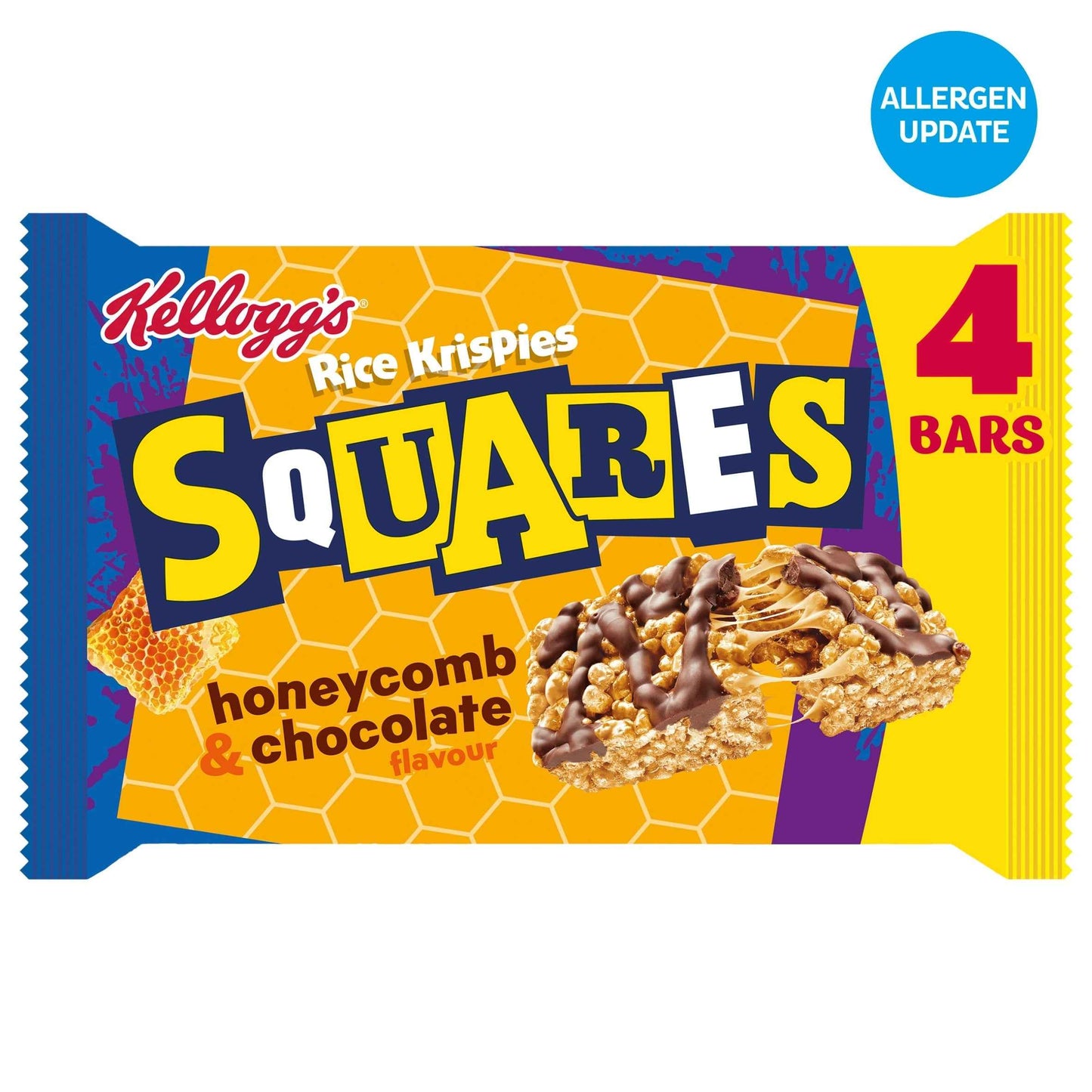Kellogg's Rice Krispies Squares Chocolate & Honeycomb Multipack, 4x33g
