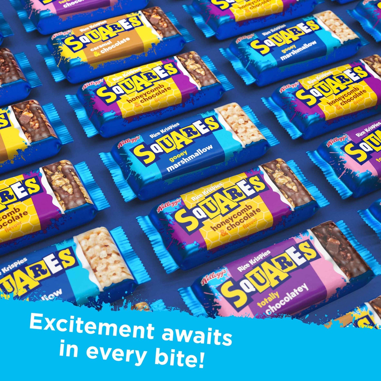 Kellogg's Rice Krispies Squares Chocolate & Honeycomb Multipack, 4x33g