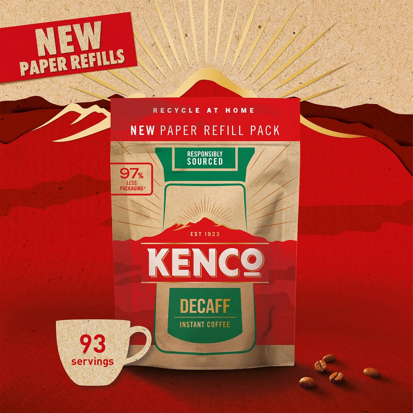 Kenco Decaff Instant Coffee Paper Refill 150g — image 2