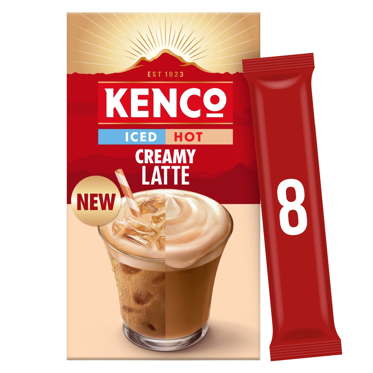 Kenco Iced Hot Creamy Latte Coffee Sachet 8 x 18.3g — image 1