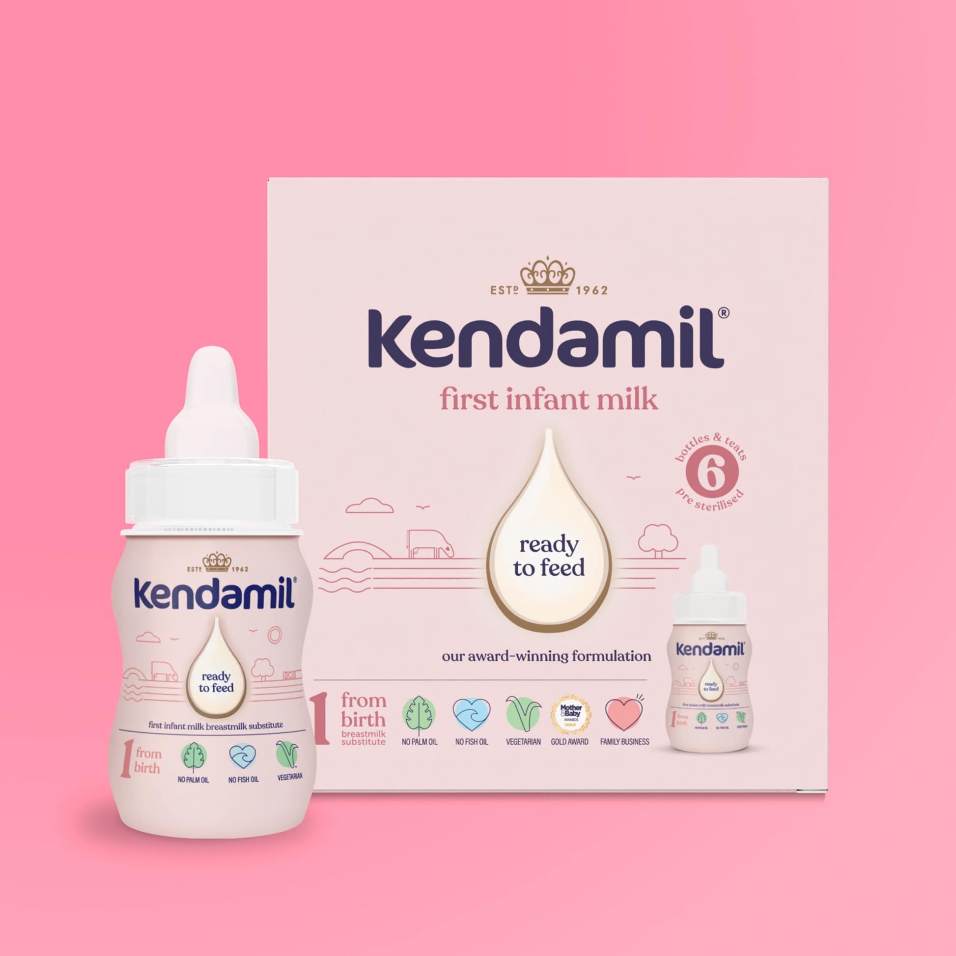 Kendamil First Infant Milk Ready to Feed Starter Pack 6 x 70ml — image 2