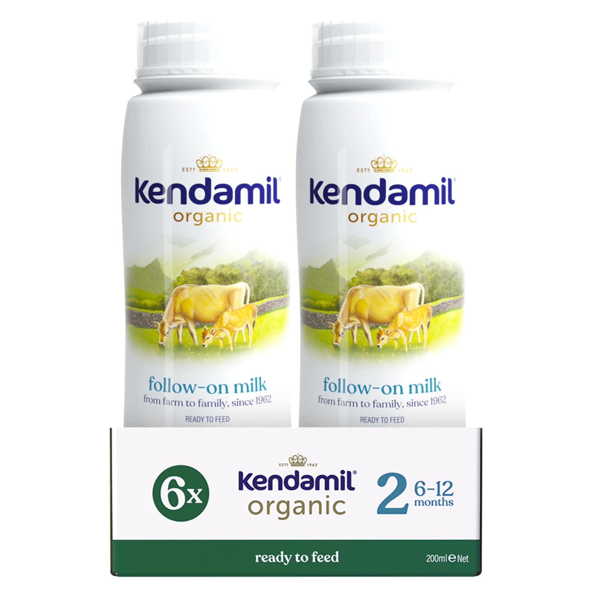Kendamil Organic Ready to Feed 6x200ml 6-12 months — image 1