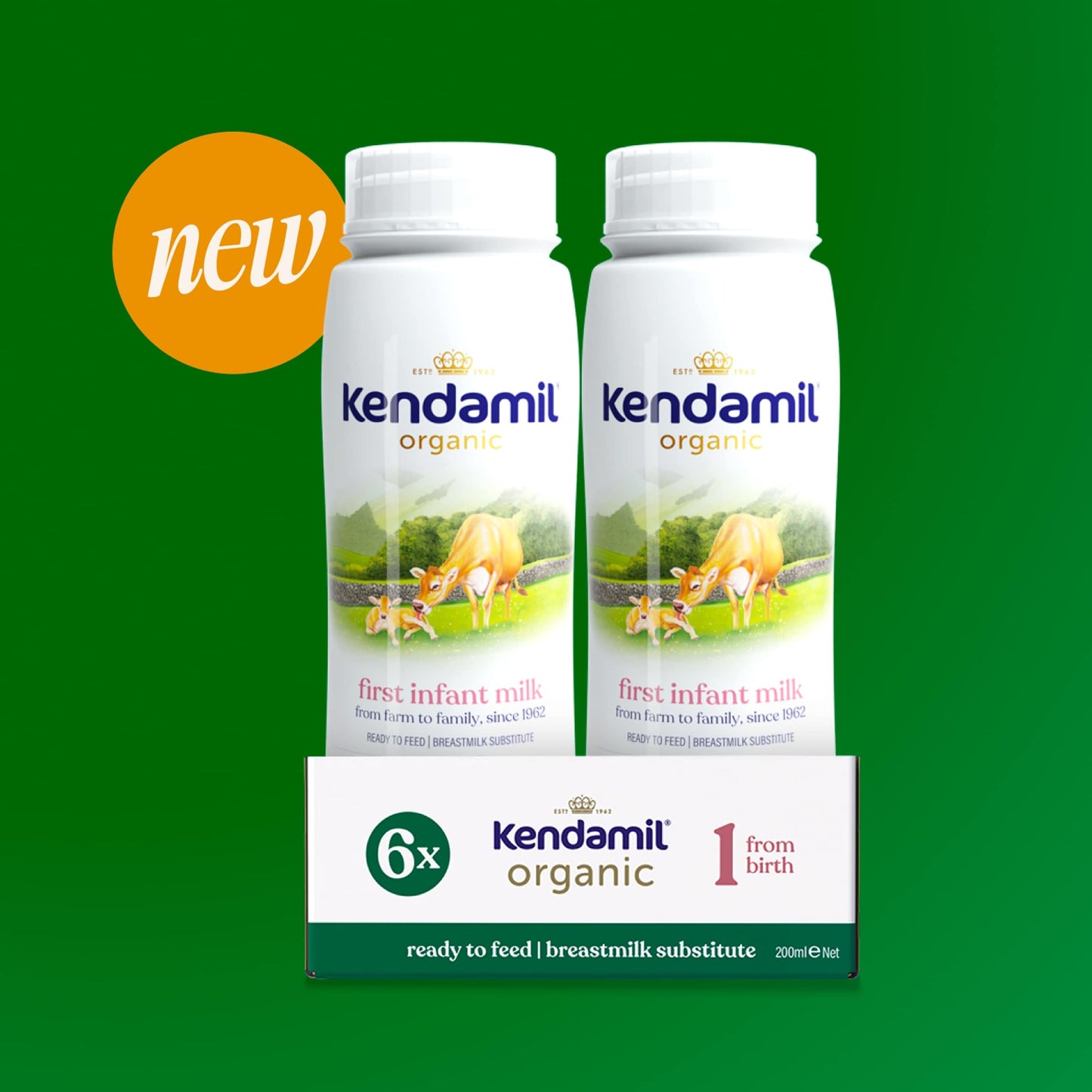 Kendamil Organic Ready to Feed First Infant Milk 6x200ml — image 3