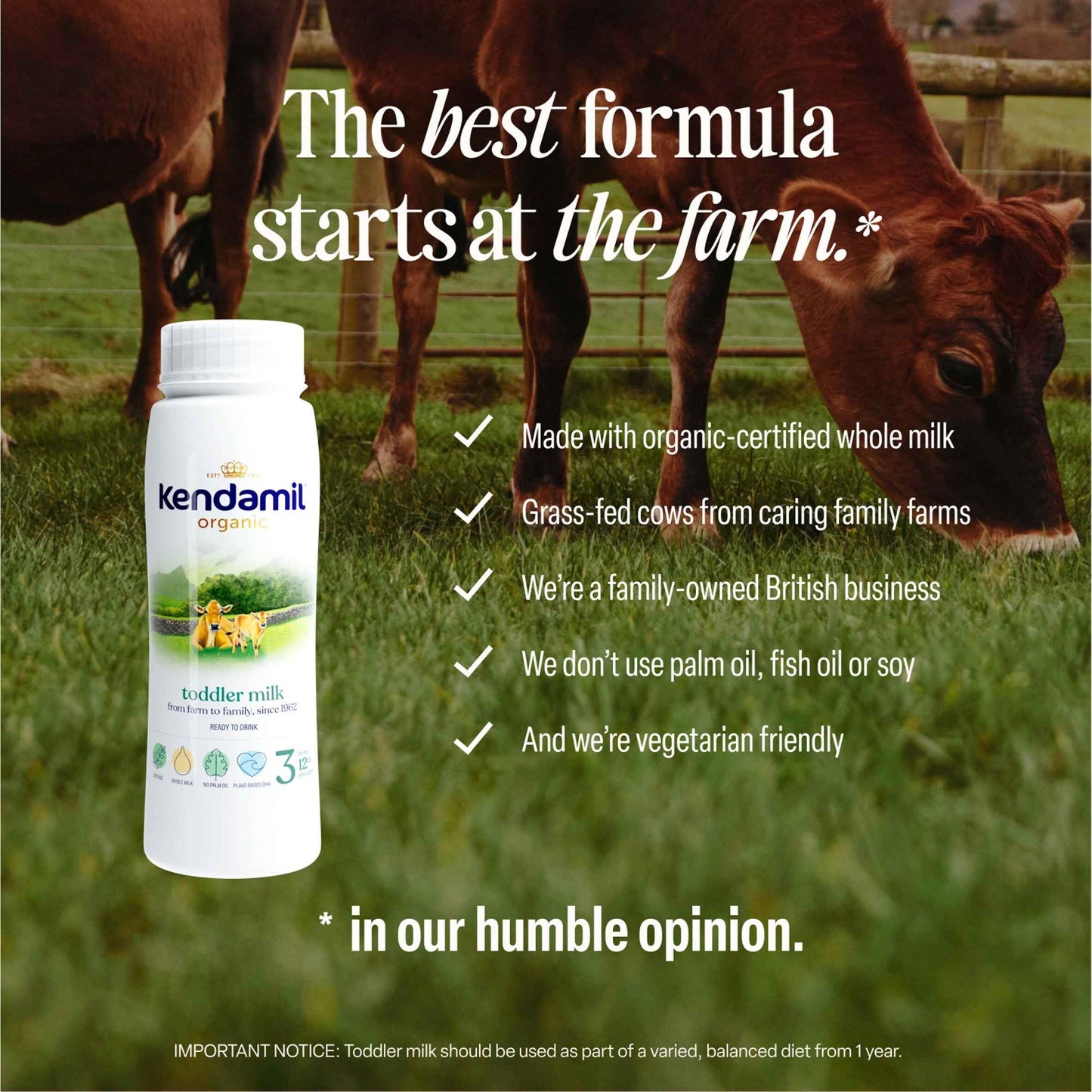 KENDAMIL Organic Ready To Feed Toddler Milk