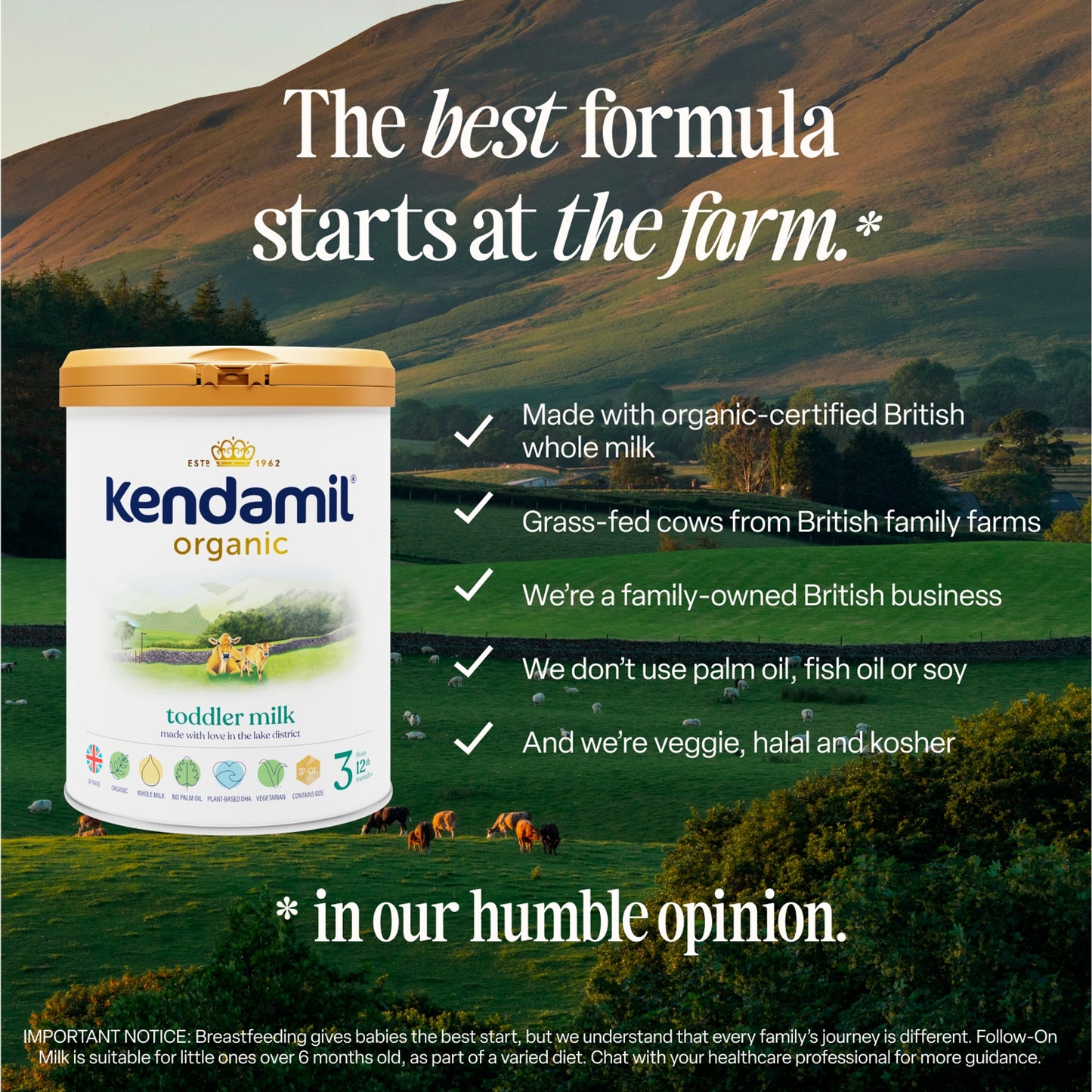 Kendamil Organic Stage 3 Toddler Milk 800G — image 4