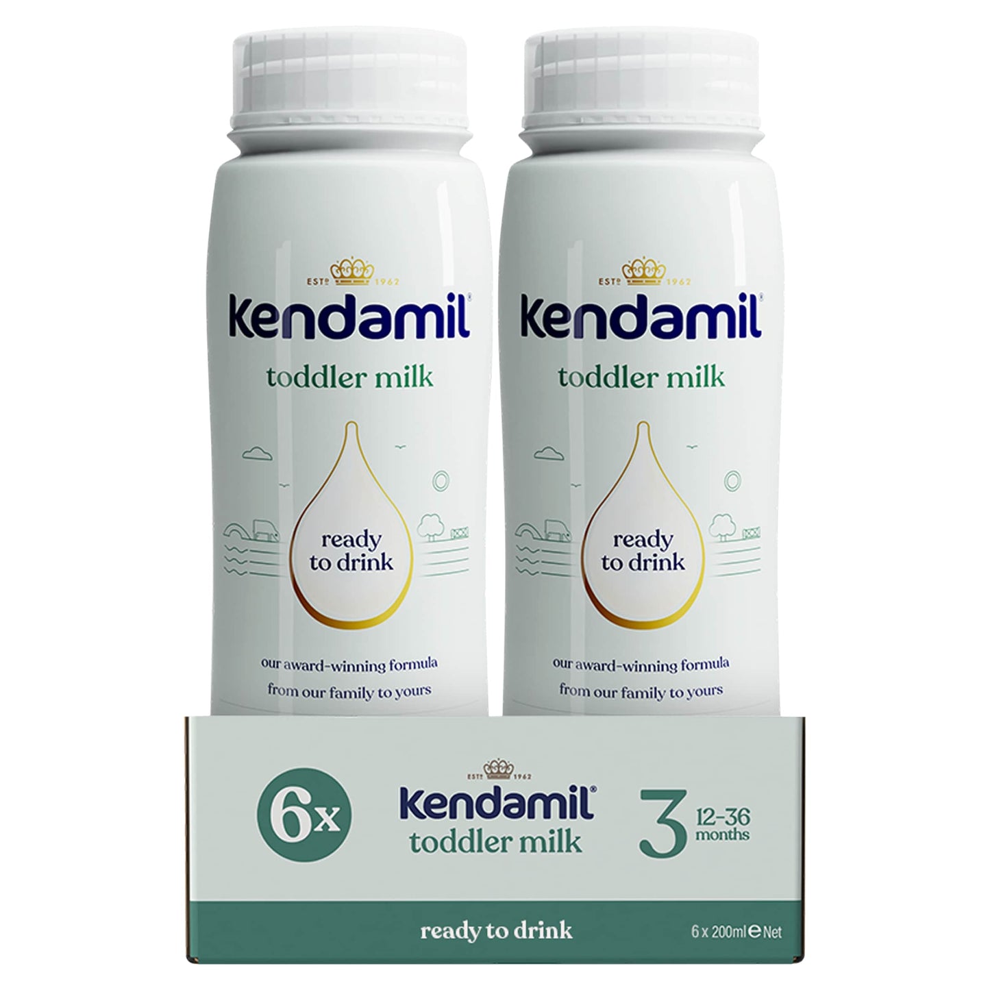 Kendamil Toddler Milk Ready to Feed 12 - 36 Months 6X200ml — image 1